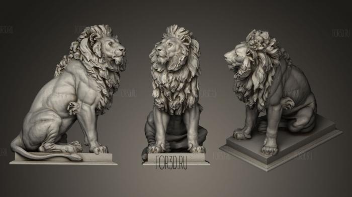 lion looking away stl model for CNC